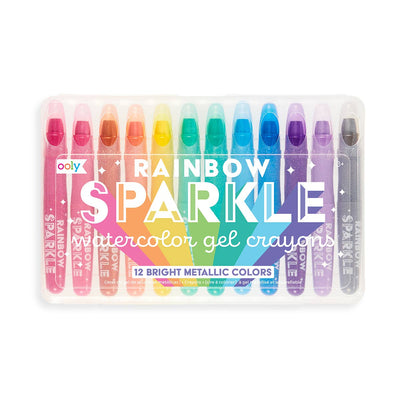 RAINBOW SPARKLE METALLIC GEL CRAYONS