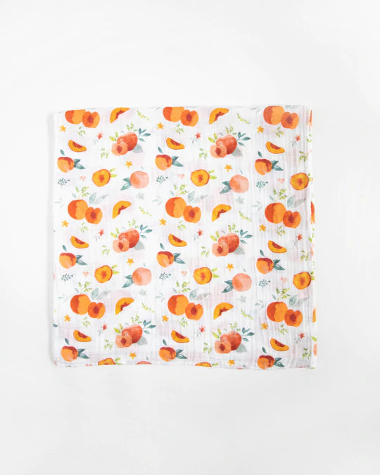 Cotton Muslin Swaddle Blanket - Georgia Peach