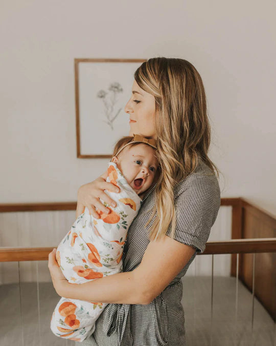 Cotton Muslin Swaddle Blanket - Georgia Peach