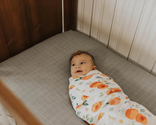 Cotton Muslin Swaddle Blanket - Georgia Peach