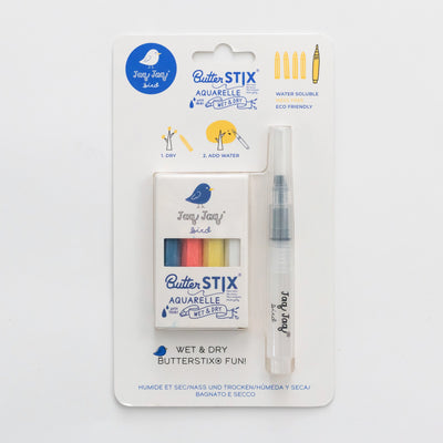 GRAB N GO - AQUA BRUSH PEN AND BUTTERSTIX® AQUARELLE 4PK