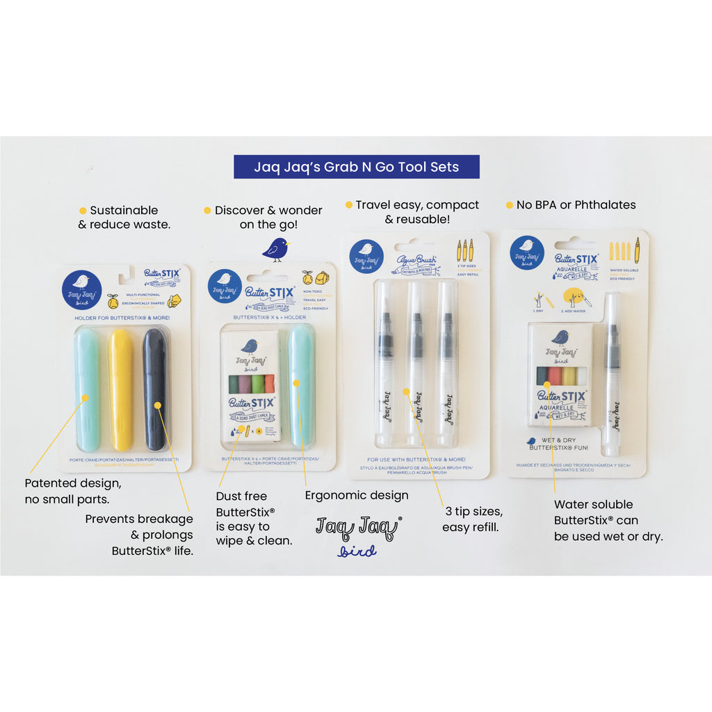 GRAB N GO - AQUA BRUSH PEN AND BUTTERSTIX® AQUARELLE 4PK