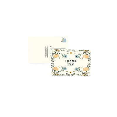 HARVEST FLORAL THANK YOU POSTCARDS