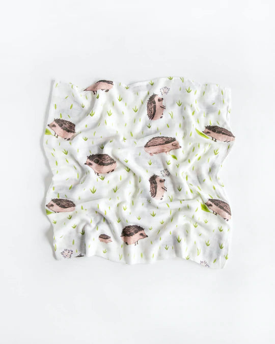 DELUXE MUSLIN SWADDLE - HEDGEHOG
