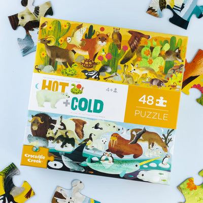 48 PIECE OPPOSITES PUZZLES - HOT + COLD