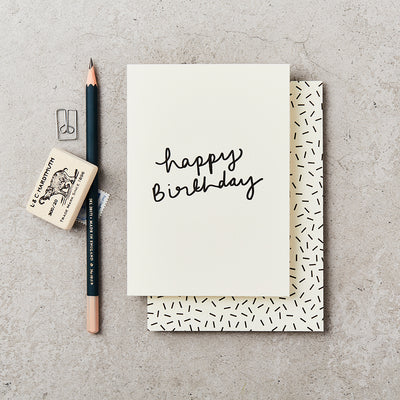 HAPPY BIRTHDAY HANDWRITTEN CARD