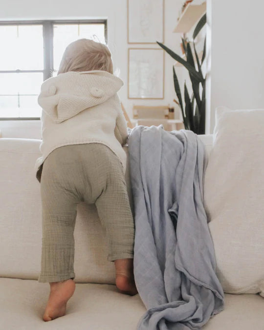 DELUXE MUSLIN SWADDLE BLANKET - LAVENDER