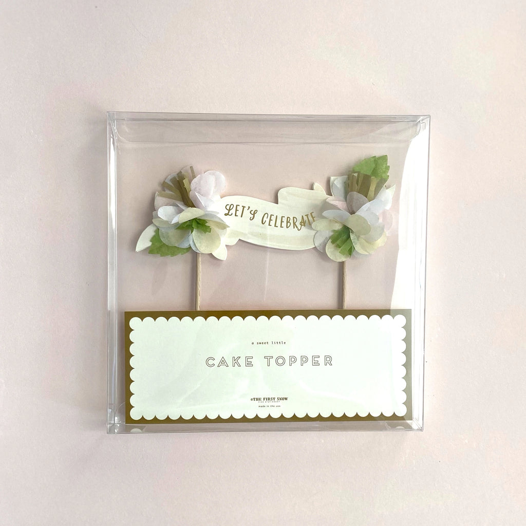 LET'S CELEBRATE CAKE TOPPER