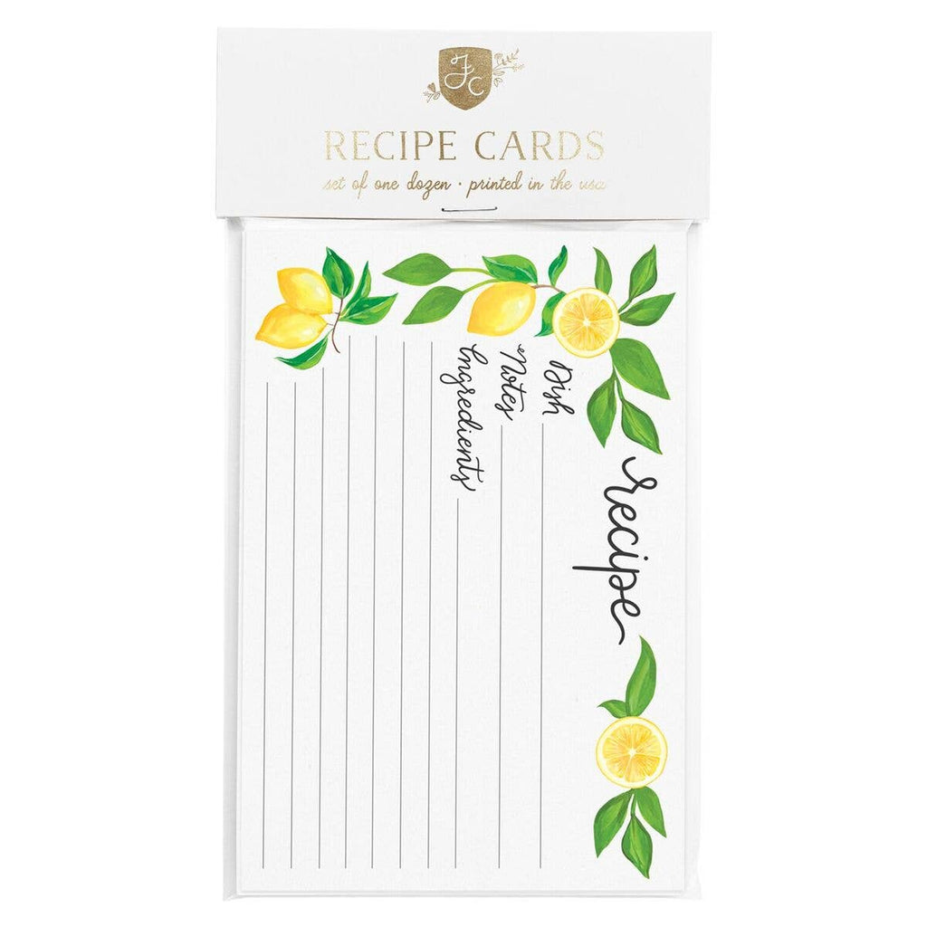 LEMON RECIPE CARDS