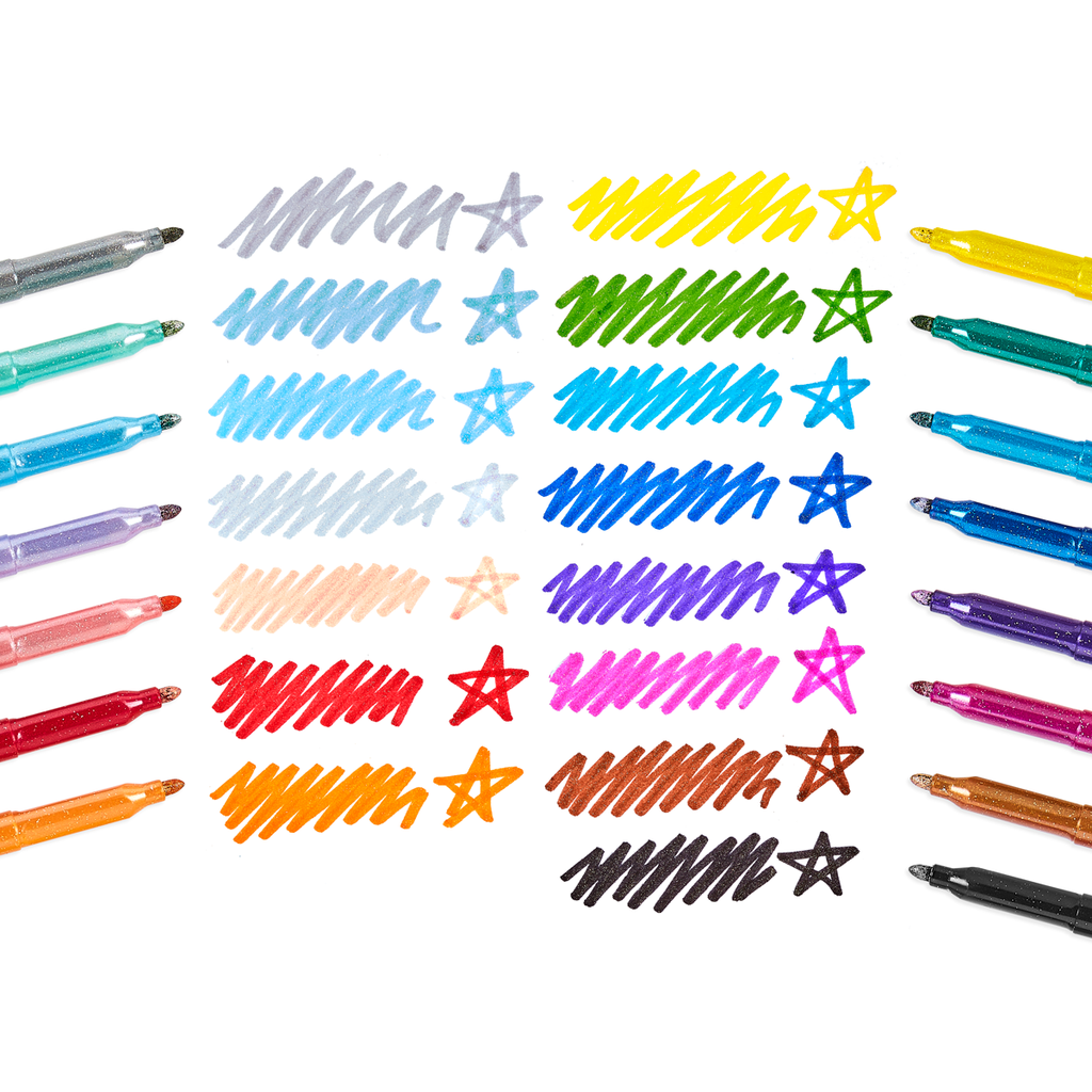 RAINBOW SPARKLE GLITTER MARKERS