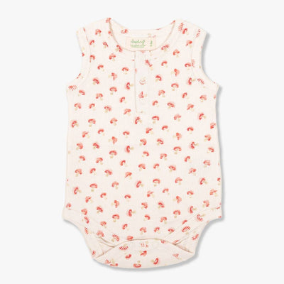 MUSHROOM WAFFLE TANK BODYSUIT