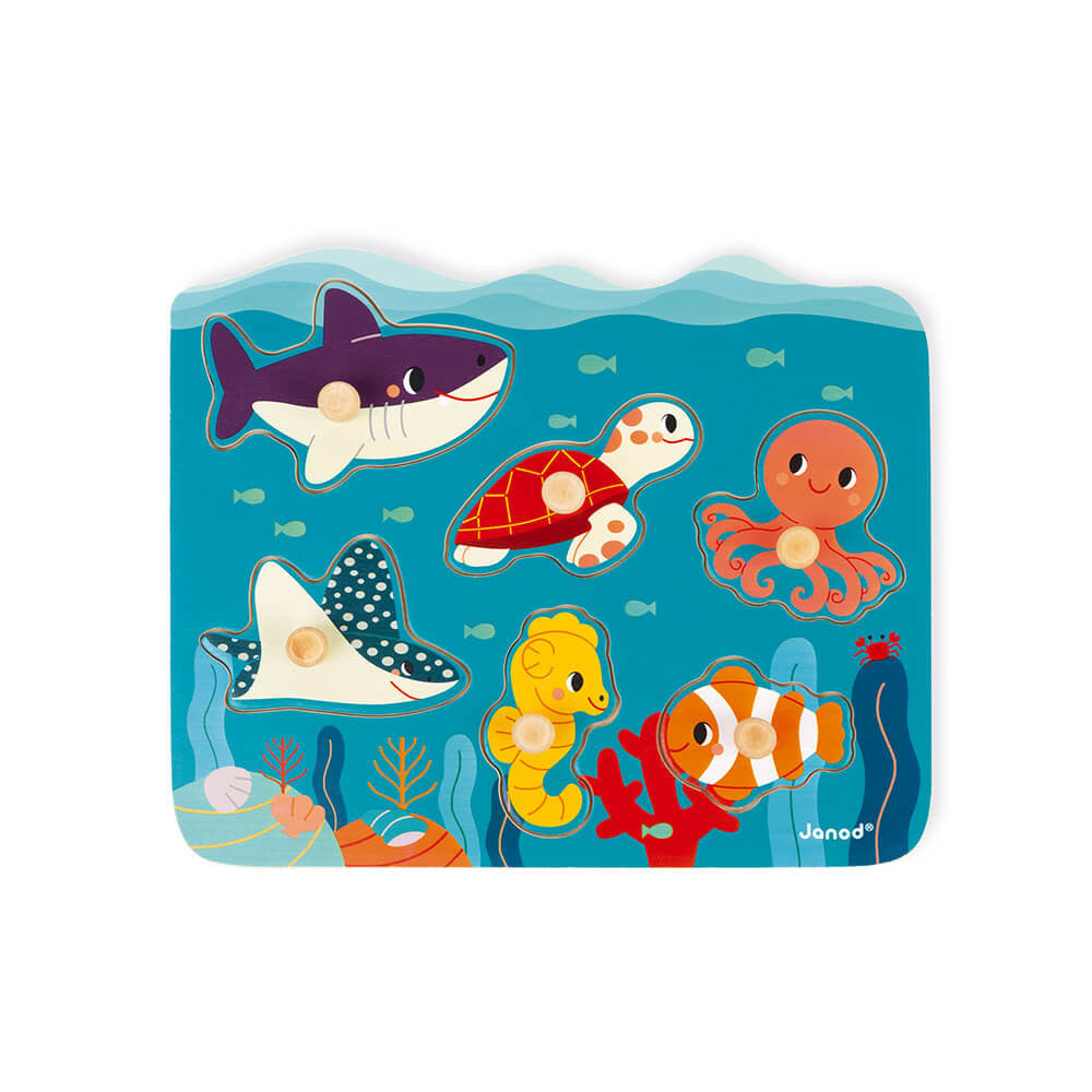 OCEAN PUZZLE - WOODEN PIN PUZZLE