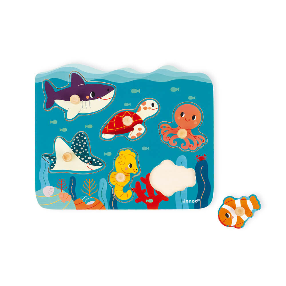 OCEAN PUZZLE - WOODEN PIN PUZZLE