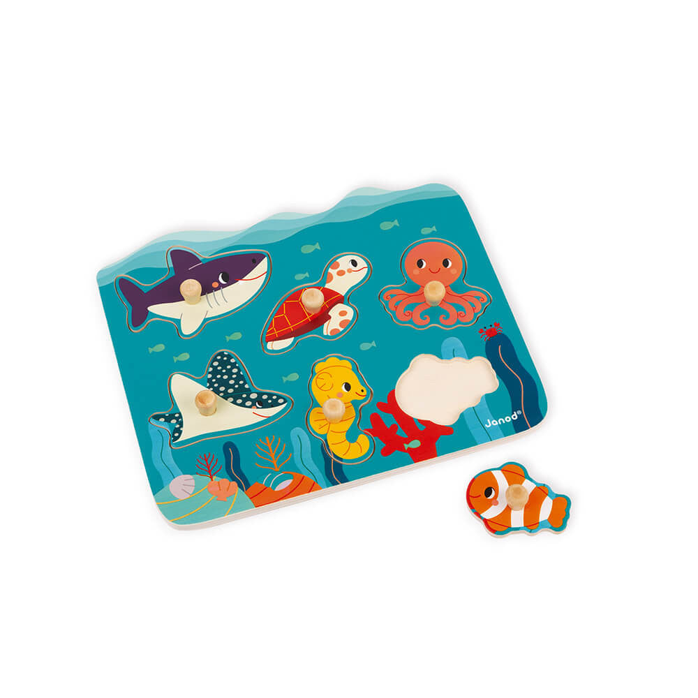 OCEAN PUZZLE - WOODEN PIN PUZZLE
