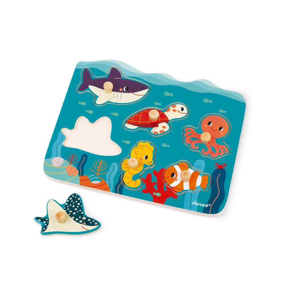 OCEAN PUZZLE - WOODEN PIN PUZZLE