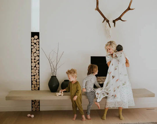 Cotton Muslin Swaddle Blanket - Oh Deer!