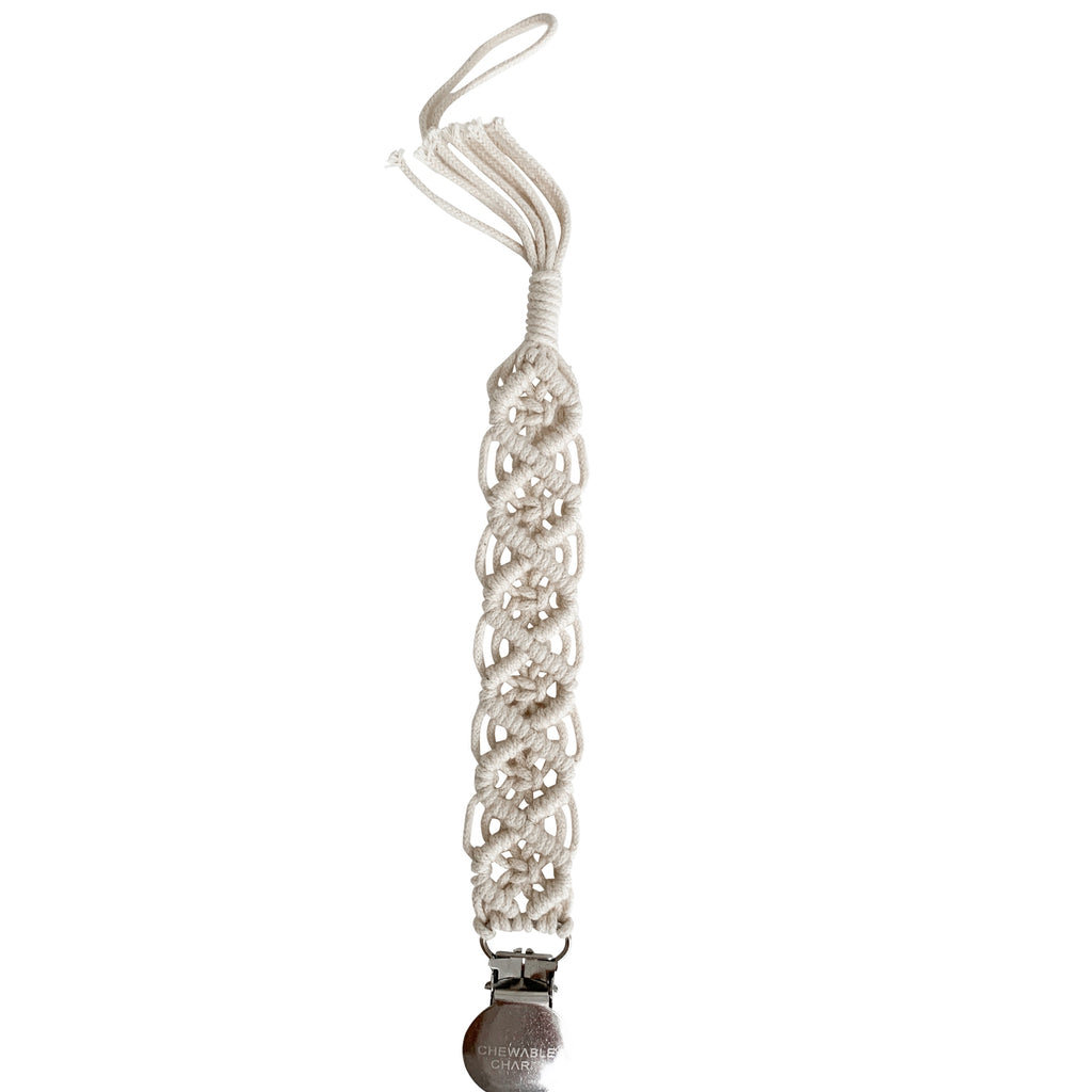 MACRAME PACIFIER CLIP