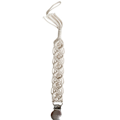 MACRAME PACIFIER CLIP