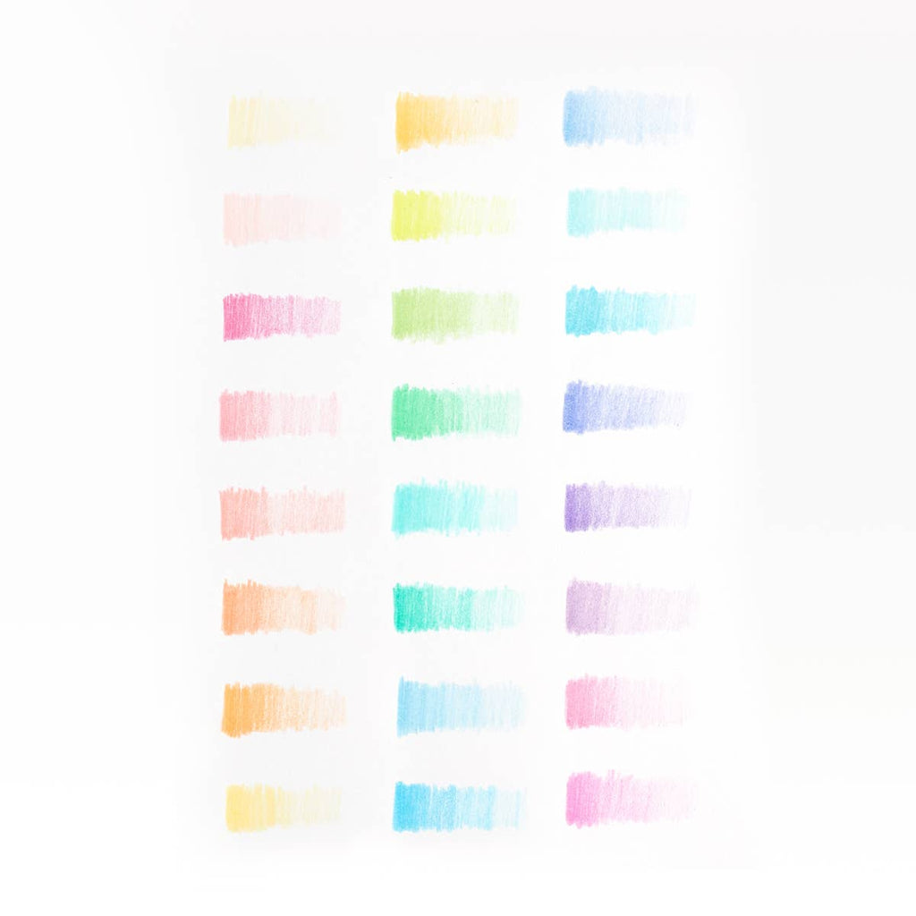 PASTEL HUES COLORED PENCILS - SET OF 24