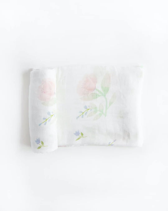 Deluxe Muslin Swaddle Blanket - Pink Peony