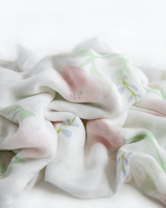Deluxe Muslin Swaddle Blanket - Pink Peony