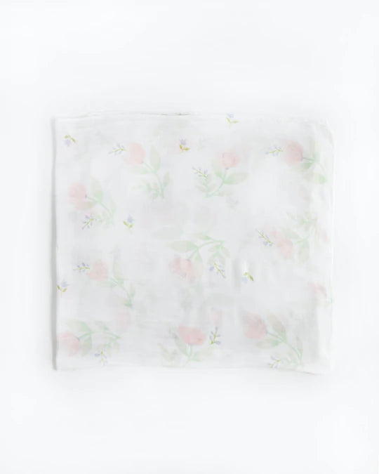 Deluxe Muslin Swaddle Blanket - Pink Peony