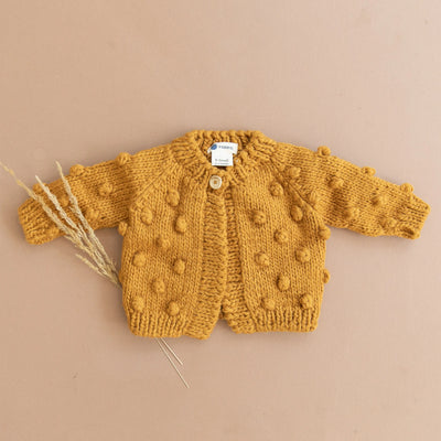 POPCORN CARDIGAN - MUSTARD