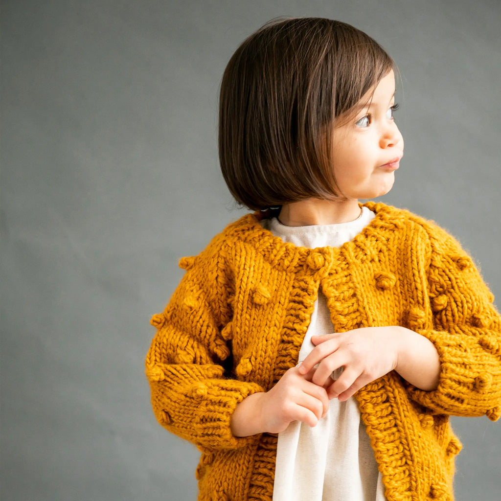 POPCORN CARDIGAN - MUSTARD