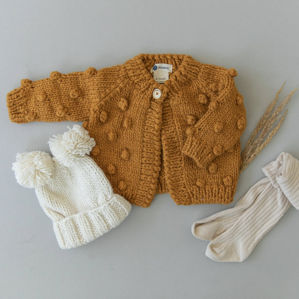 POPCORN CARDIGAN - MUSTARD
