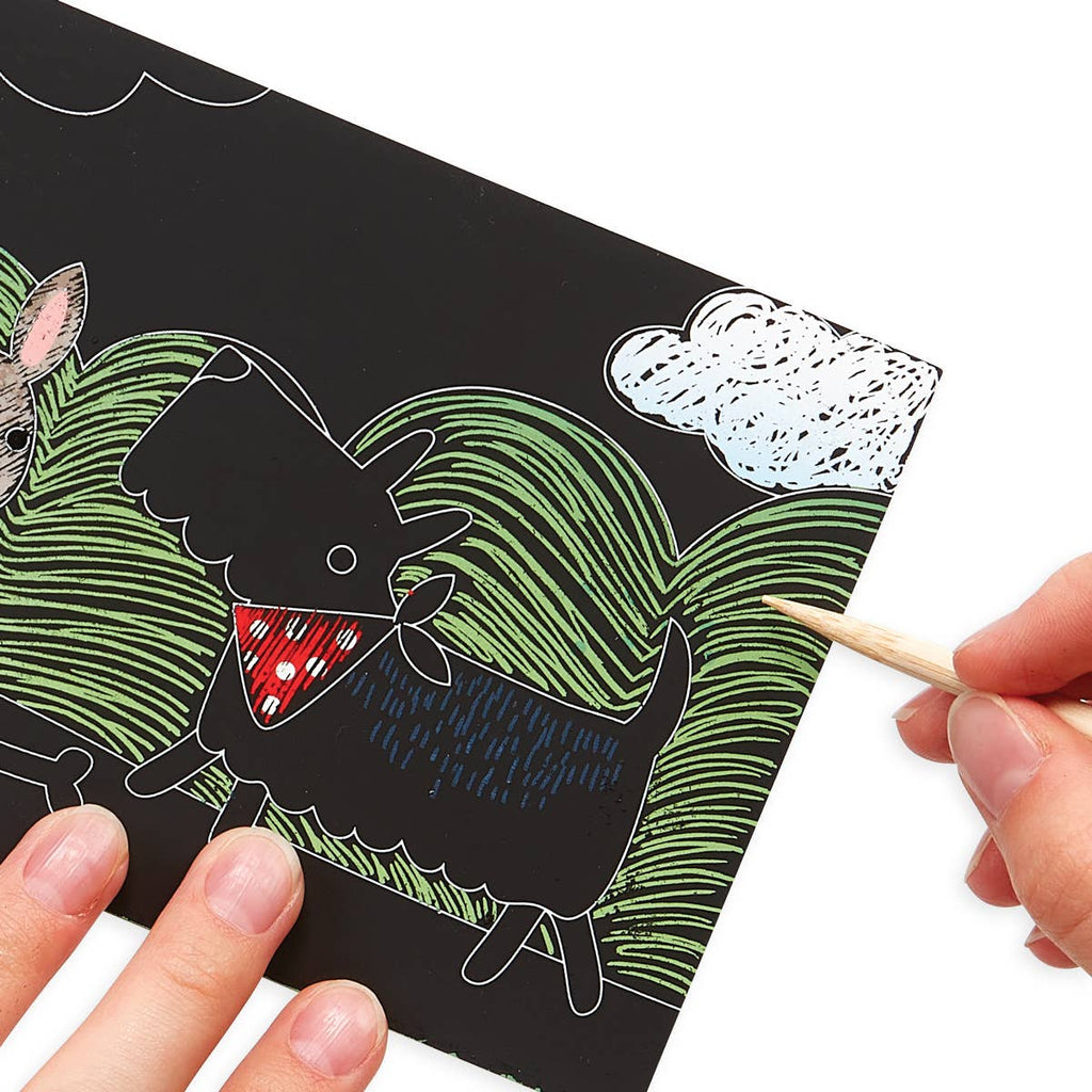 MINI SCRATCH & SCRIBBLE ART KIT - PLAYFUL PUPS