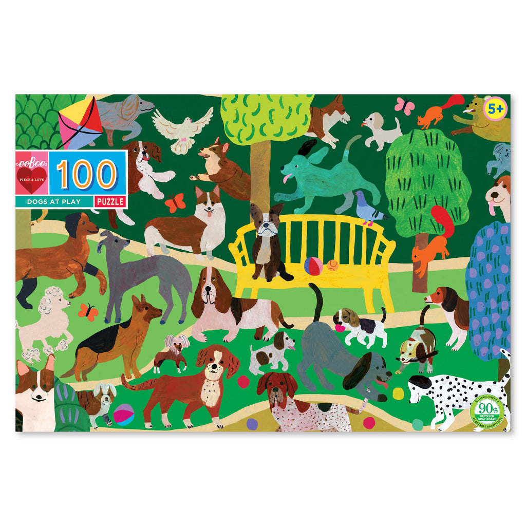 DOGS AT PLAY 100 PIECE PUZZLE