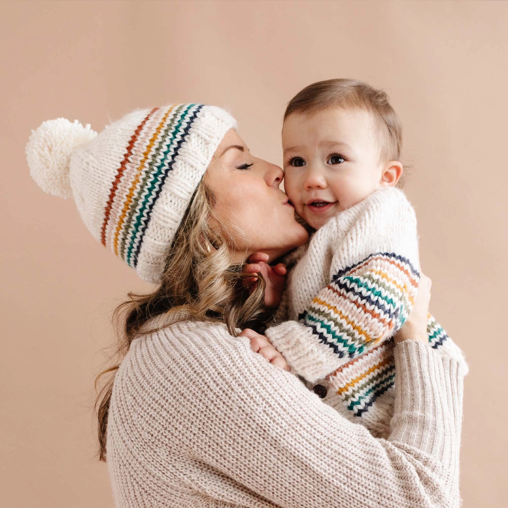 RAINBOW STRIPE CARDIGAN