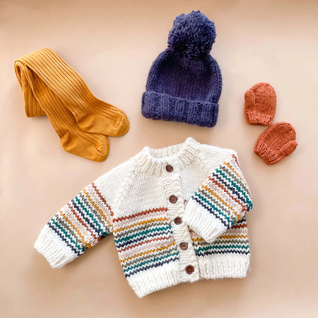 RAINBOW STRIPE CARDIGAN