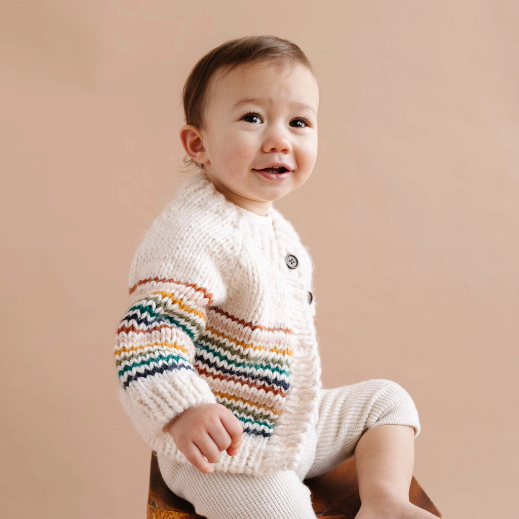 RAINBOW STRIPE CARDIGAN