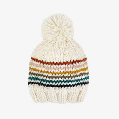 RAINBOW STRIPE KNIT HAT