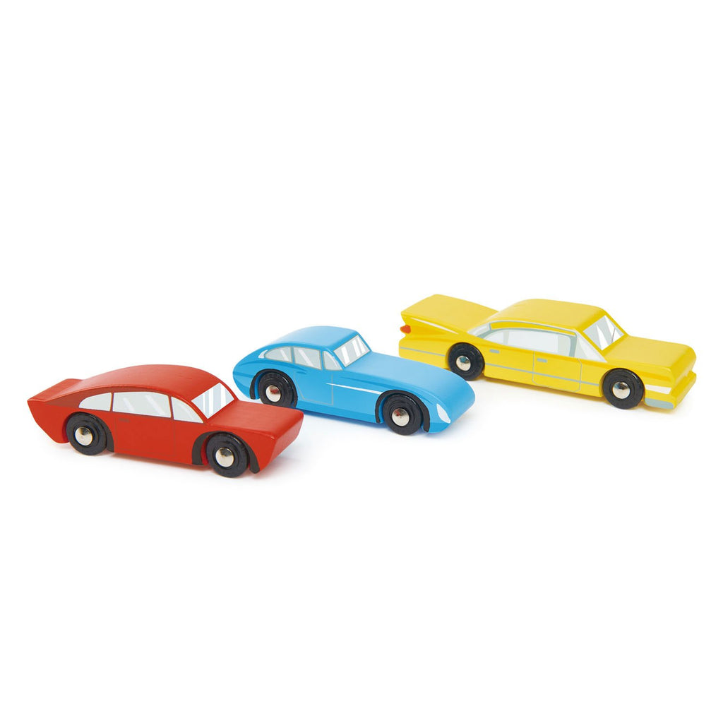 RETRO CARS WOODEN TOY SET