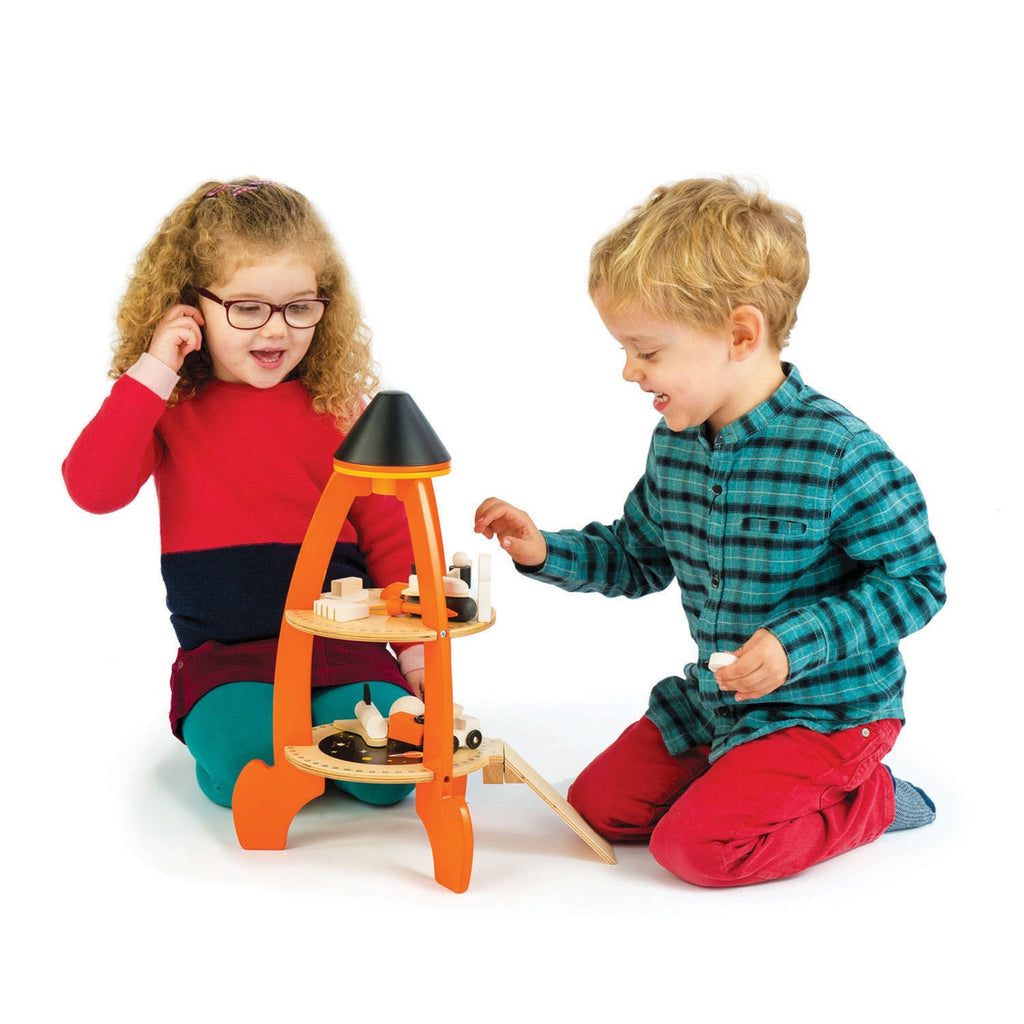 COSMIC ROCKET WOODEN TOY SET