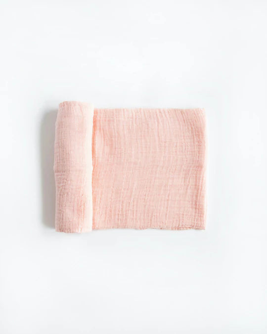 COTTON MUSLIN SWADDLE - ROSE PETAL