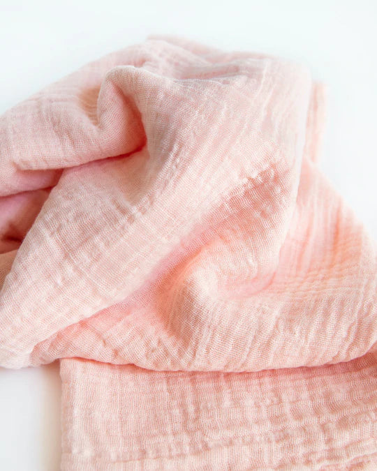 COTTON MUSLIN SWADDLE - ROSE PETAL