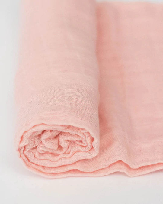 COTTON MUSLIN SWADDLE - ROSE PETAL