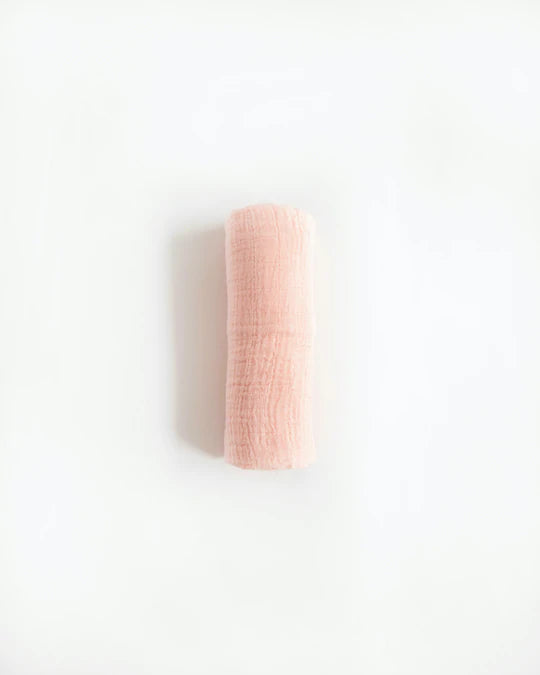 COTTON MUSLIN SWADDLE - ROSE PETAL