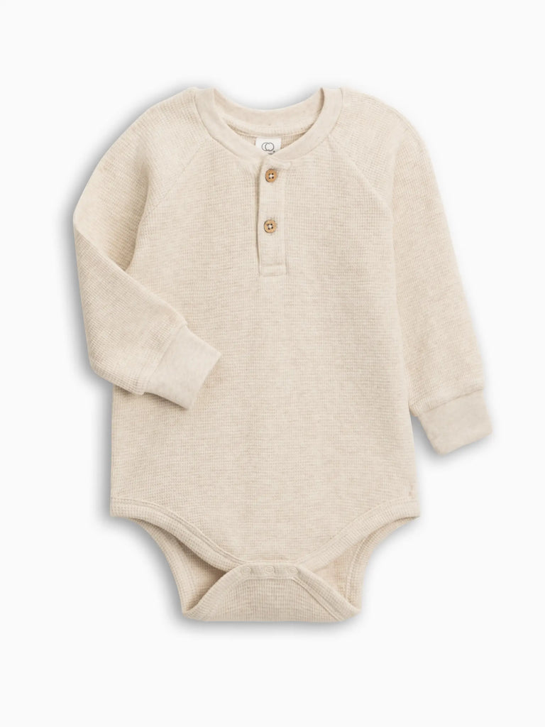RYVER WAFFLE KNIT HENLEY BODYSUIT