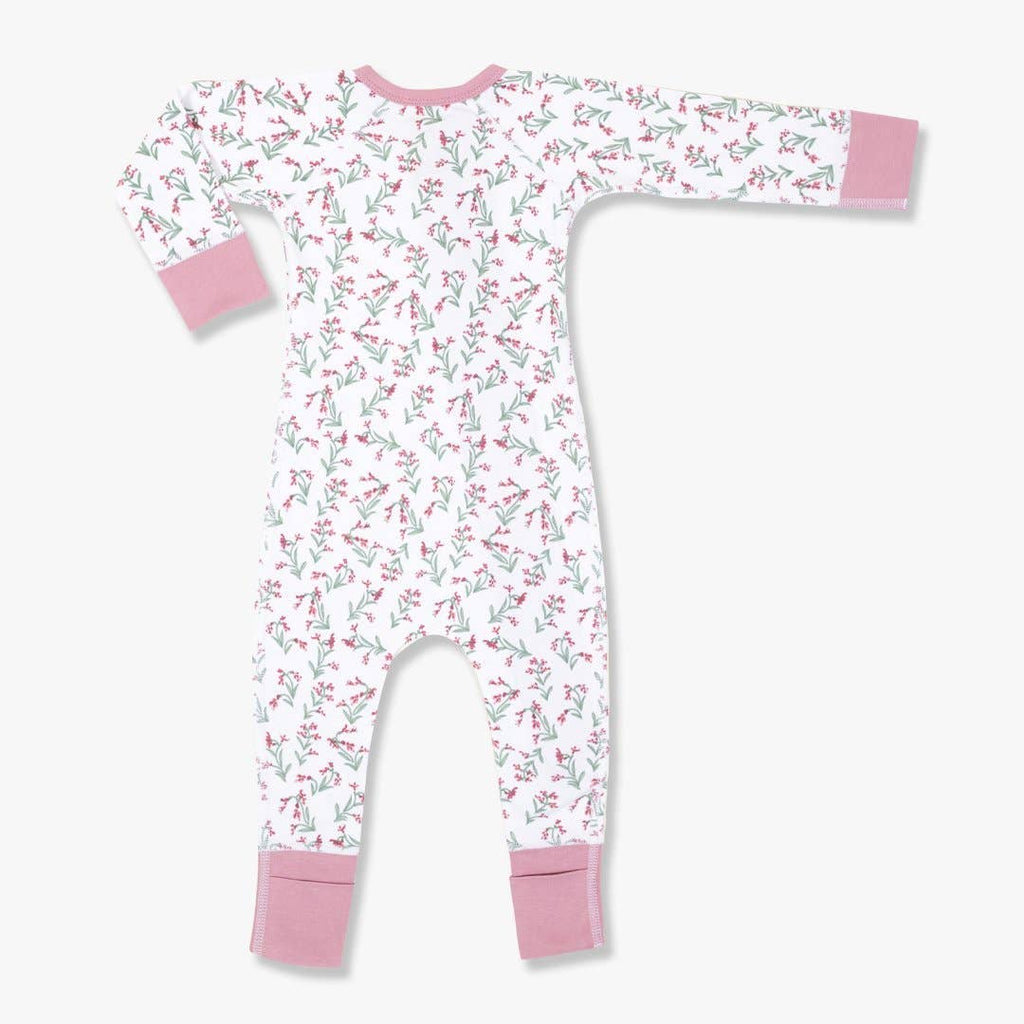 SAGE FLOWER ZIP ROMPER