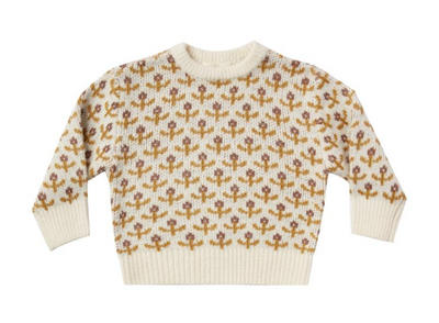 FLOWER STITCH KNIT PULLOVER