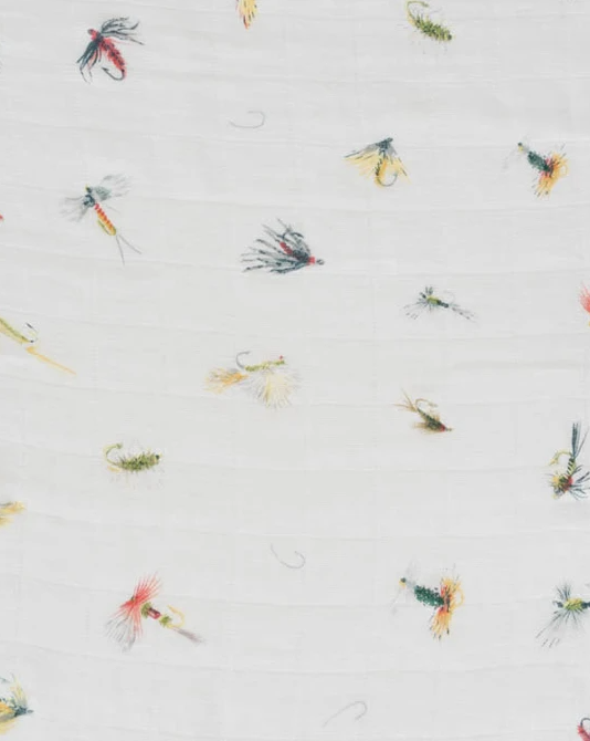 DELUXE MUSLIN SWADDLE - GONE FISHING
