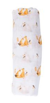 LARGE FOX PRINT MUSLIN SQUARE