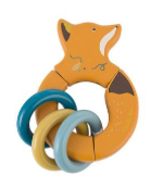 FOX WOODEN RATTLE