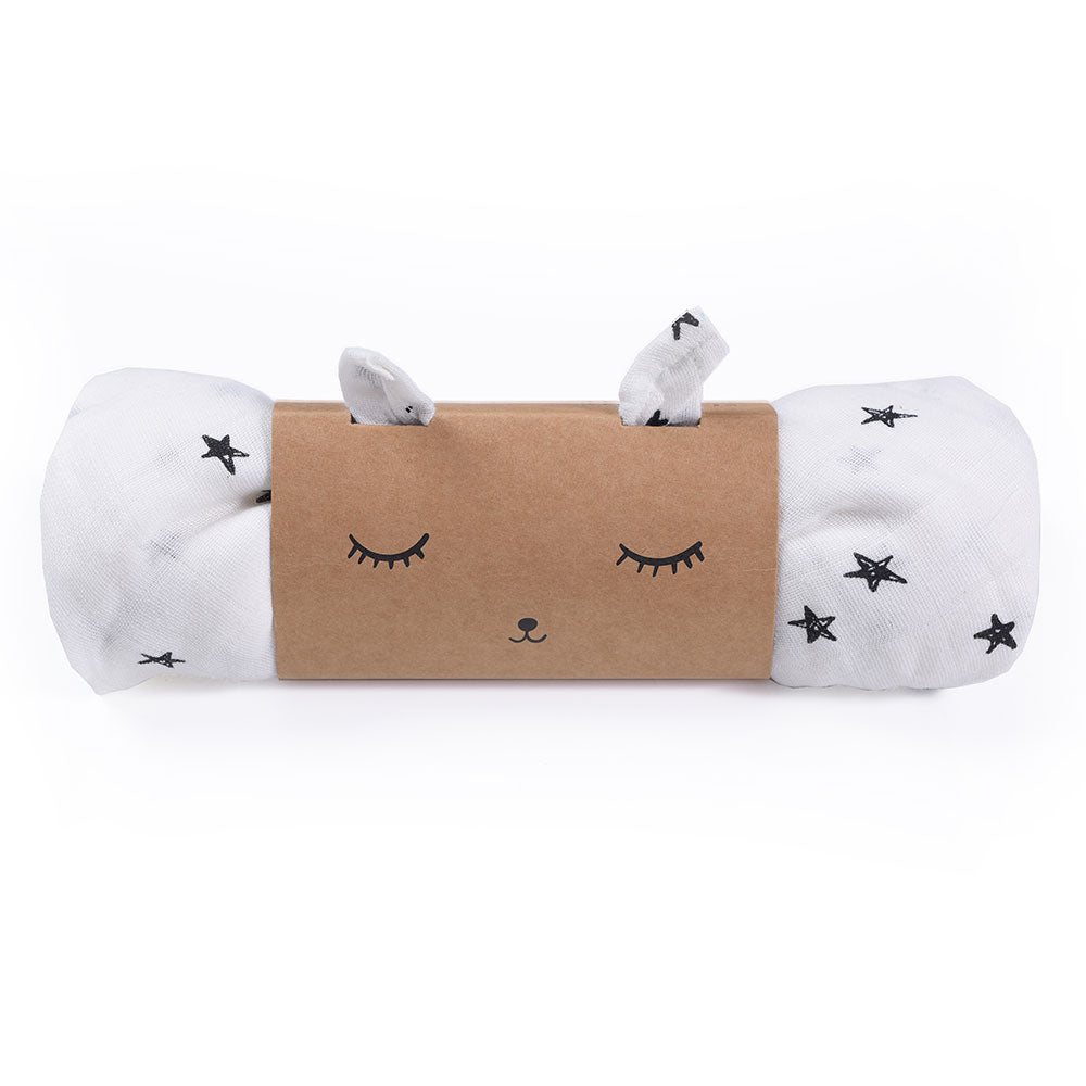 ORGANIC MUSLIN SWADDLE - STARS