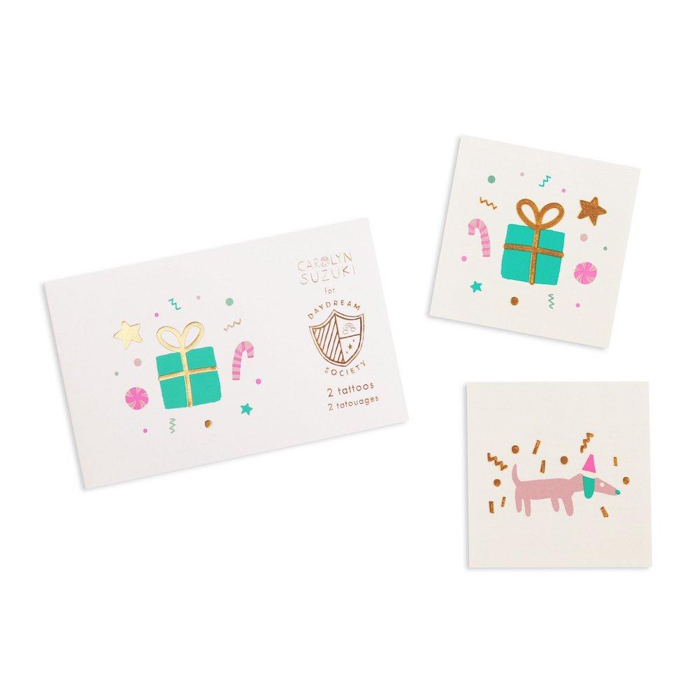 MERRY & BRIGHT TEMPORARY TATTOOS - 2PK