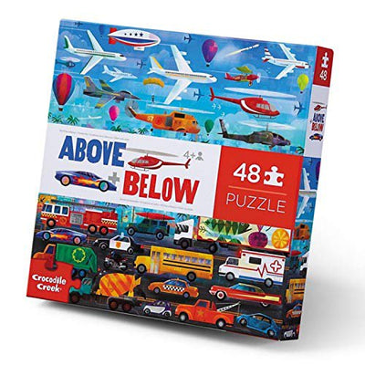 ABOVE AND BELOW 48 PIECE PUZZLE - THINGS THAT GO